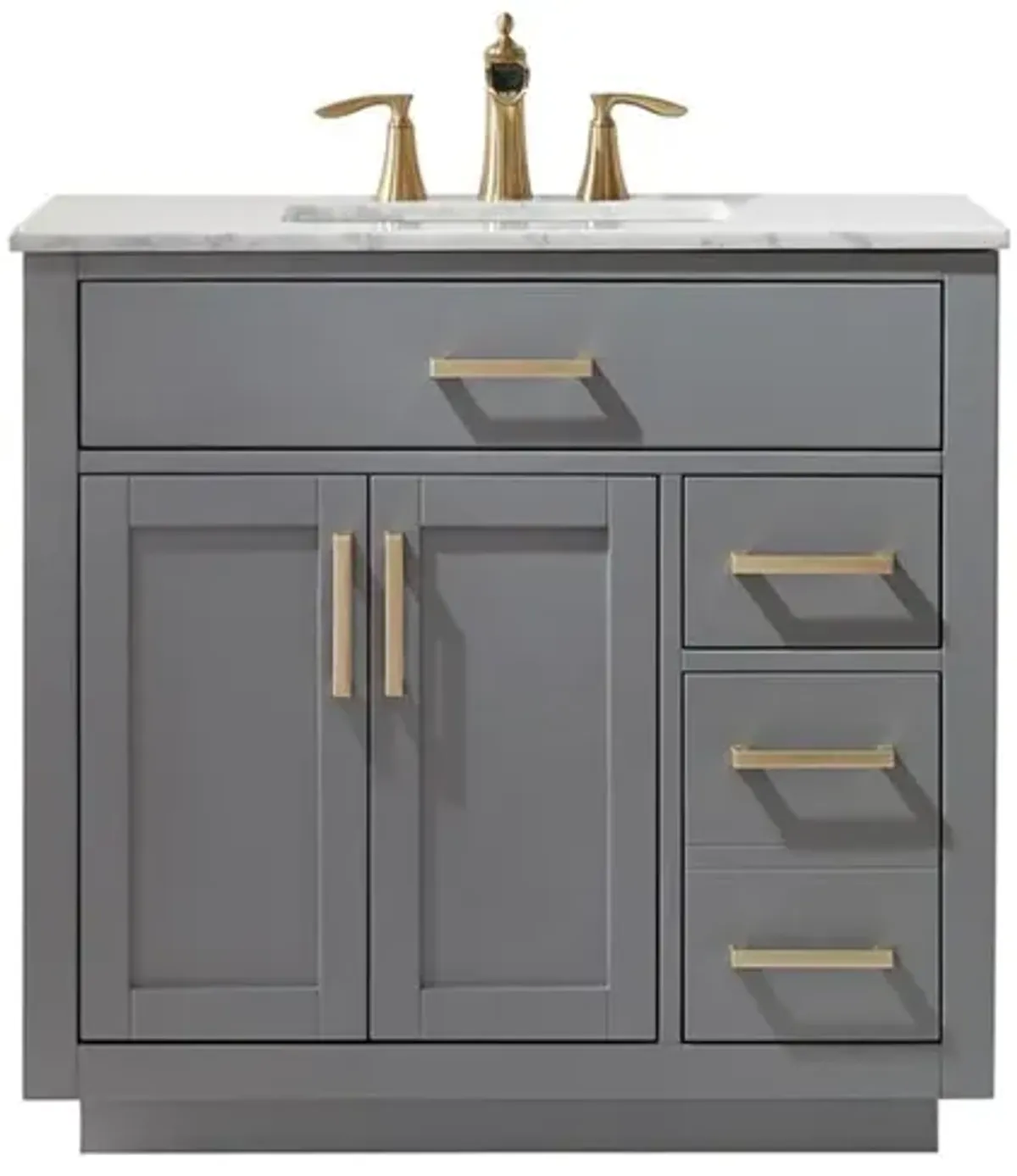 Altair 36 Single Bathroom Vanity Set in Gray without Mirror