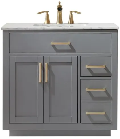 Altair 36 Single Bathroom Vanity Set in Gray without Mirror