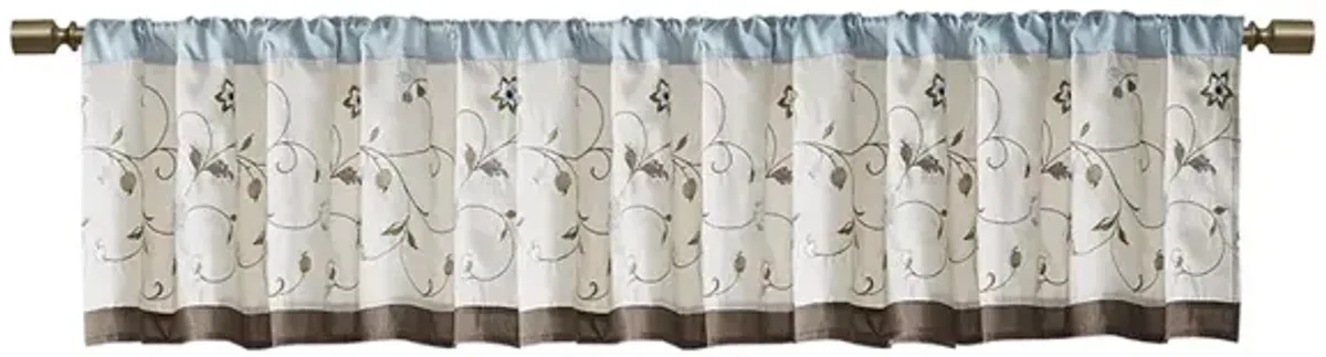Gracie Mills Rogelio Floral Embroidered Window Valance