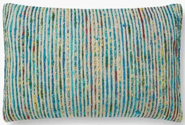 P0242 Blue/Multi 13"x21" Down Pillow