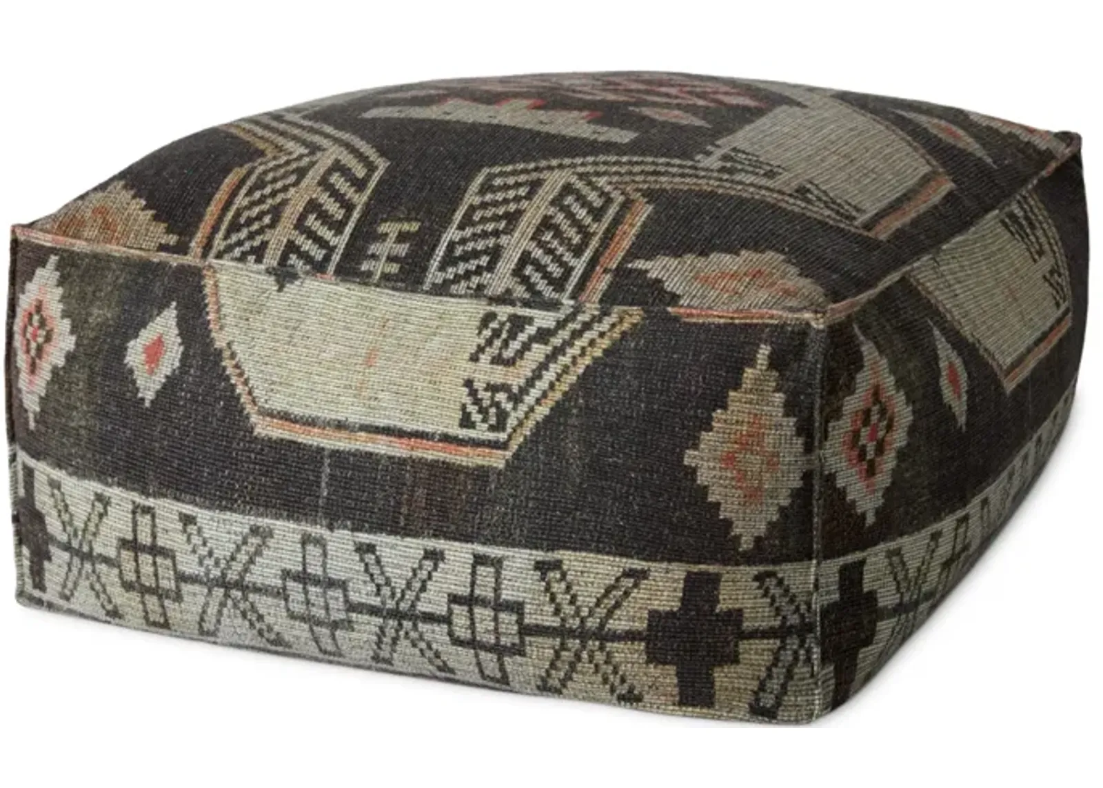 Poufs LPF0036 Black / Multi 36"W x 36"D x 17"H