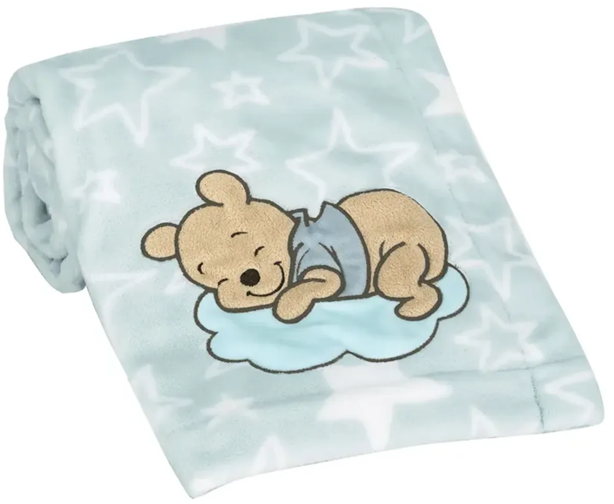 Bedtime Originals Disney Baby Starlight Pooh Blue/White Soft Fleece Baby Blanket