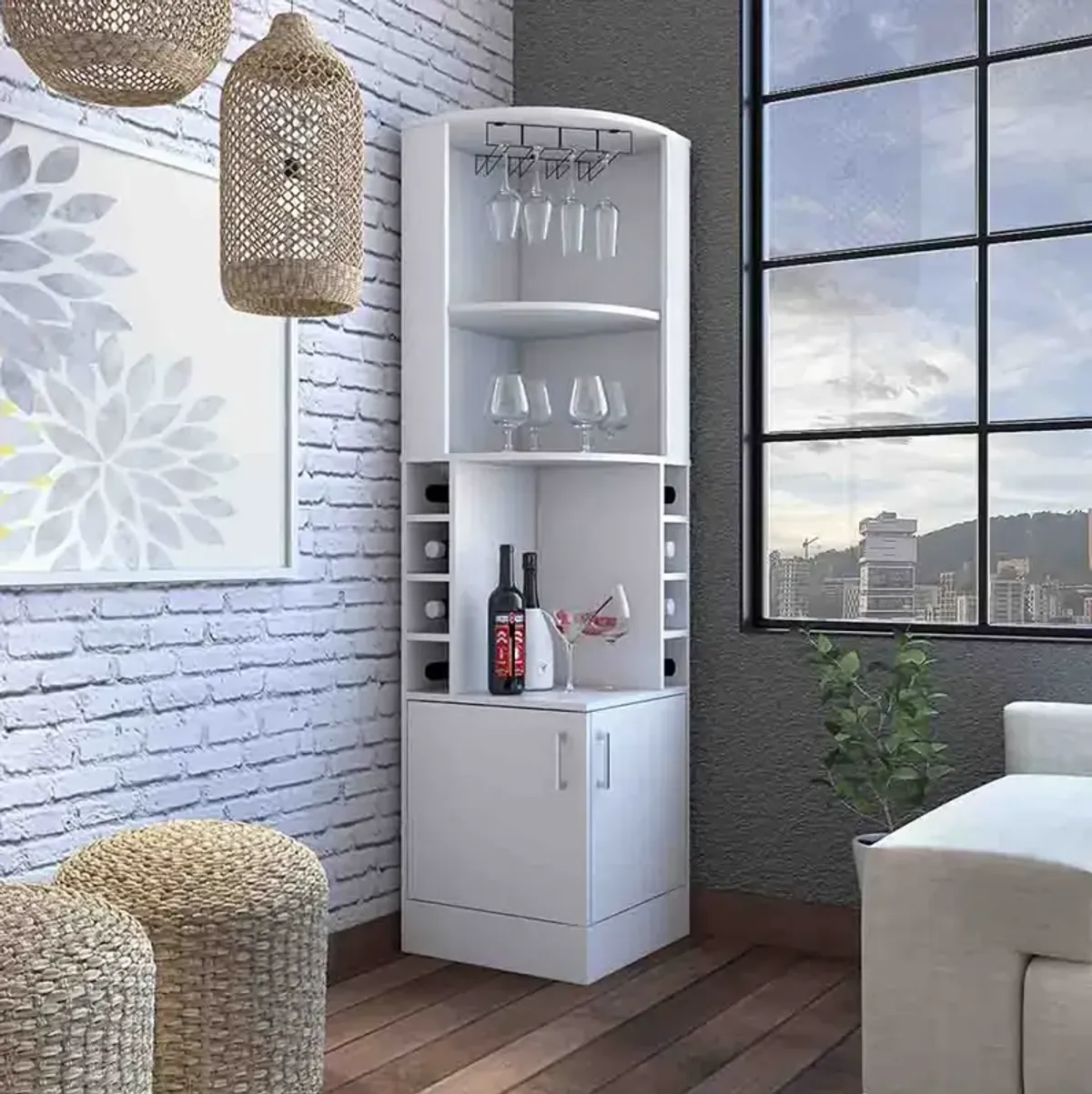 Bar Cabinet Papprika, Living Room, White