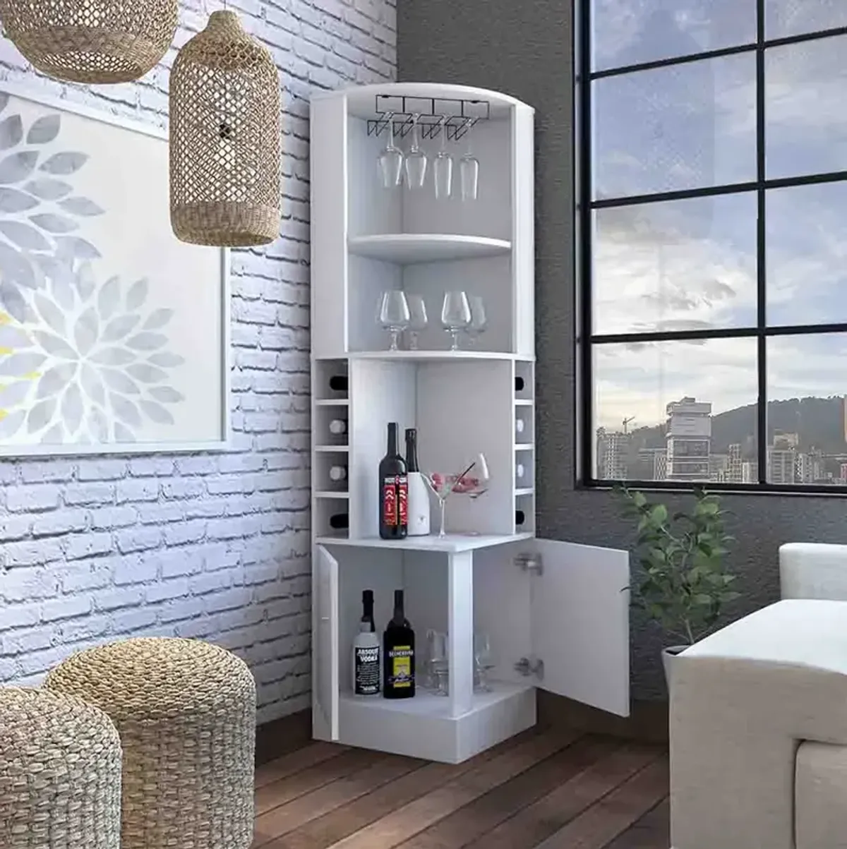 Bar Cabinet Papprika, Living Room, White