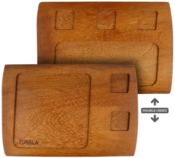 Wood 15.75" x 10.75" Rectangular Brown Wood Serving