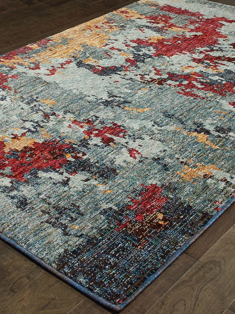 Evolution 2'3" x 8' Blue Rug