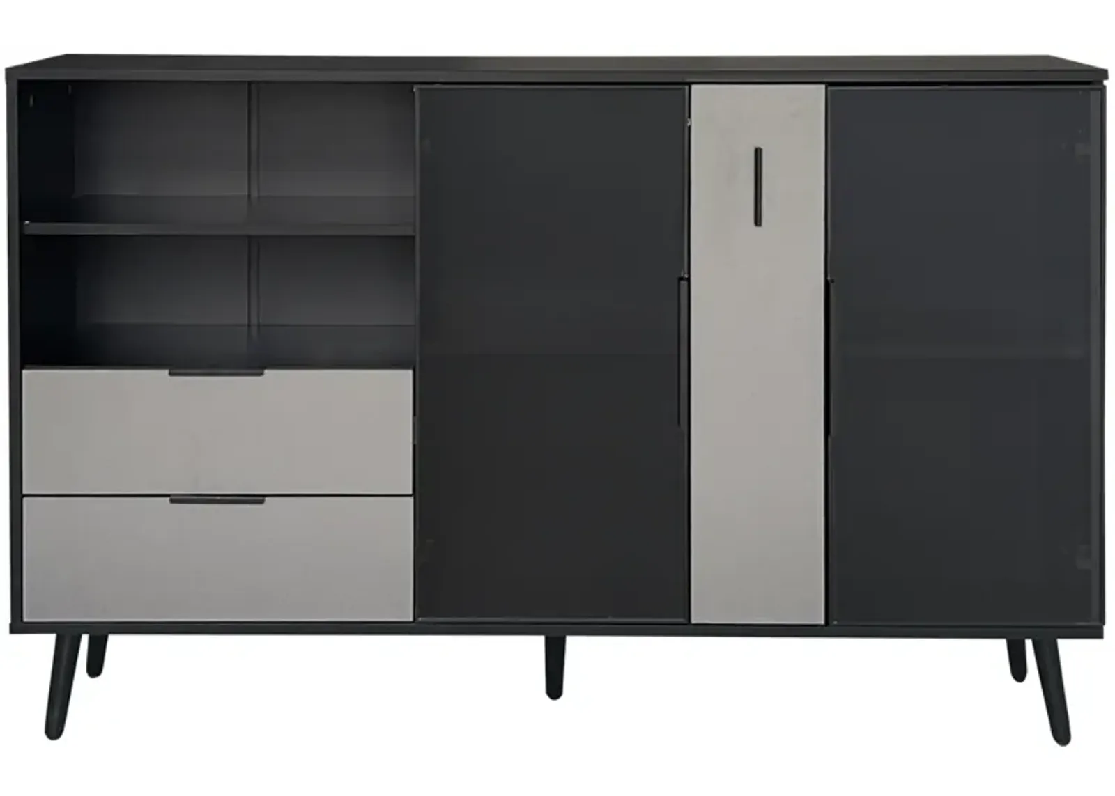 Merax  Two-door Storage Cabinet with Metal Handles