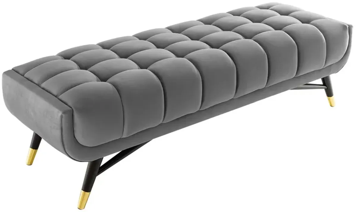 Adept 60" Performance Velvet Bench-Benzara