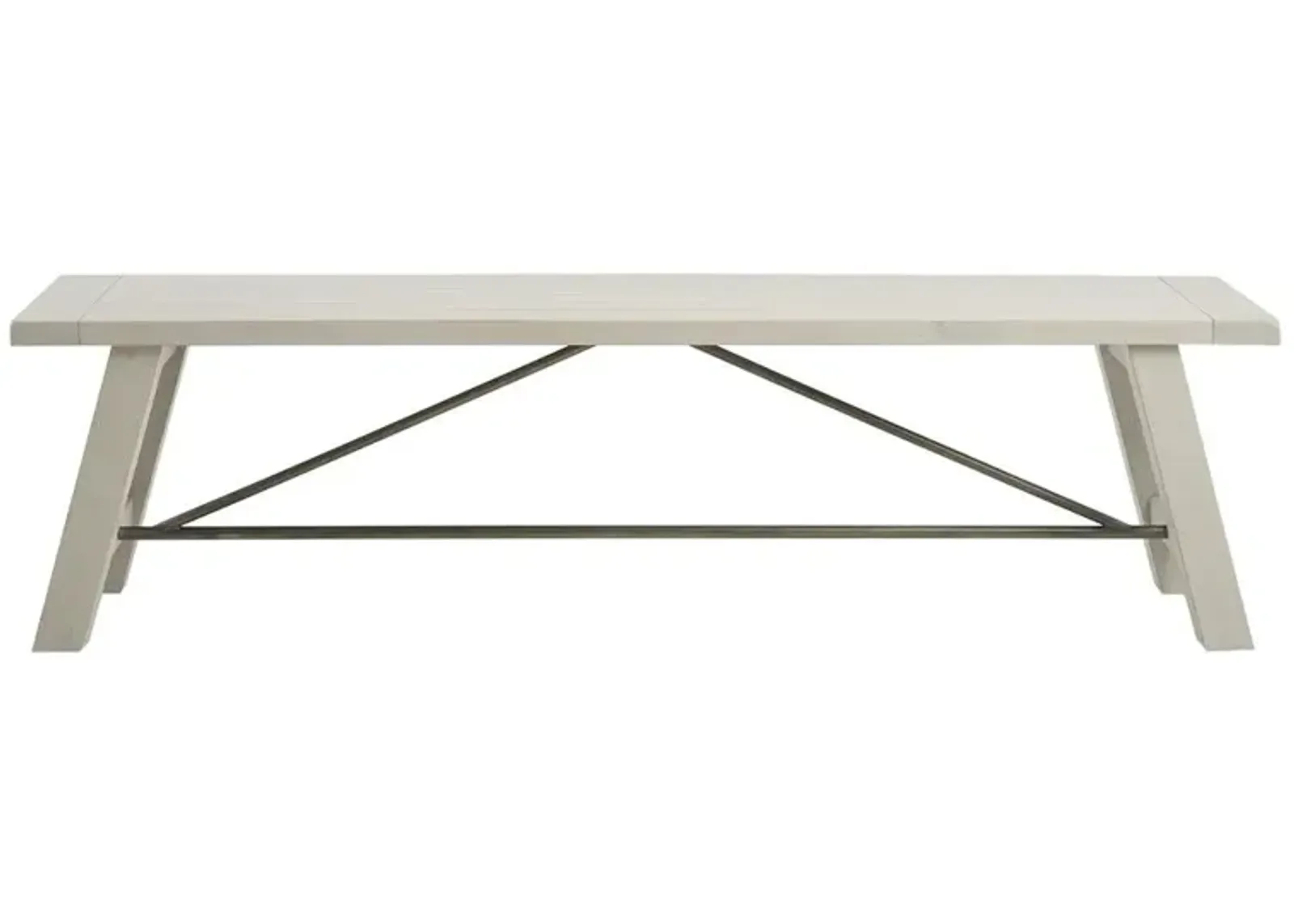 Belen Kox Dining Bench - White Wash Finish, Solid Wood Seat, Belen Kox