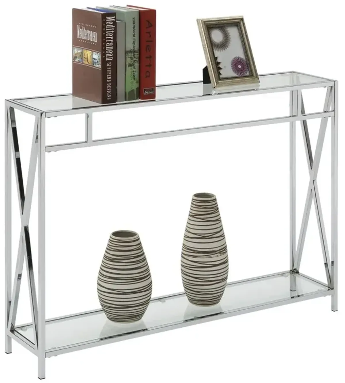 Convenience Concepts Oxford Chrome Console Table