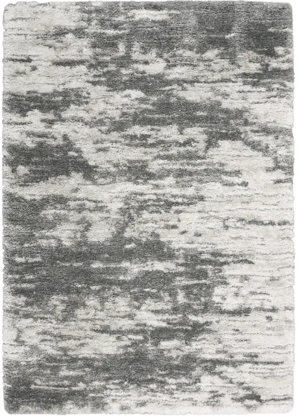 Dreamy Shag DRS02 Charcoal/Ivory 4' x 6' Rug