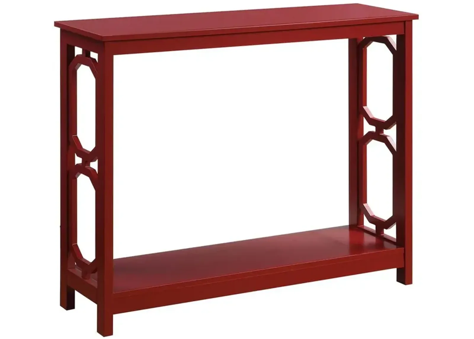 Convenience Concepts Omega Console Table, Cranberry Red