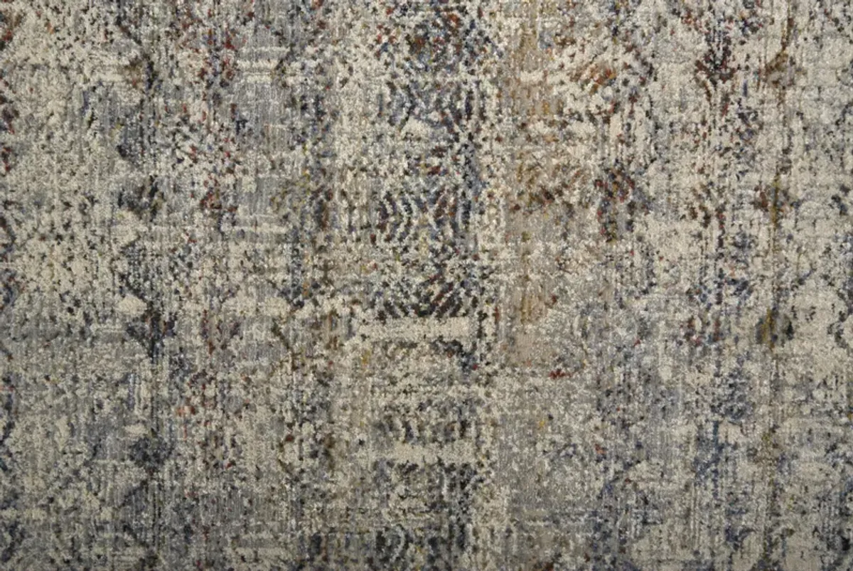 Kaia 39GLF Tan/Ivory/Blue 3' x 12' Rug