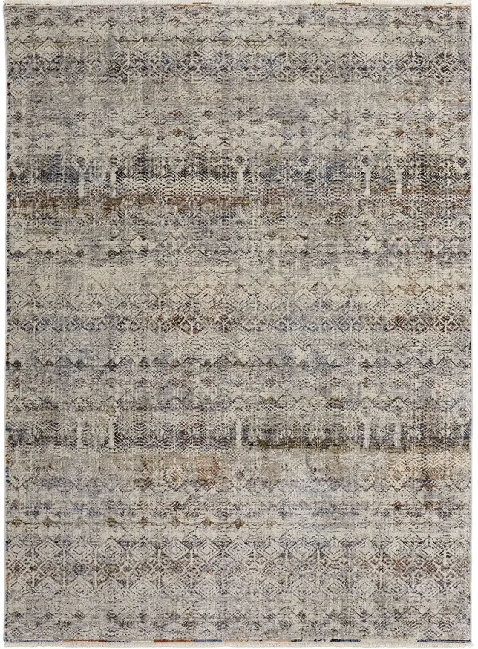 Kaia 39GLF Tan/Ivory/Blue 3' x 12' Rug