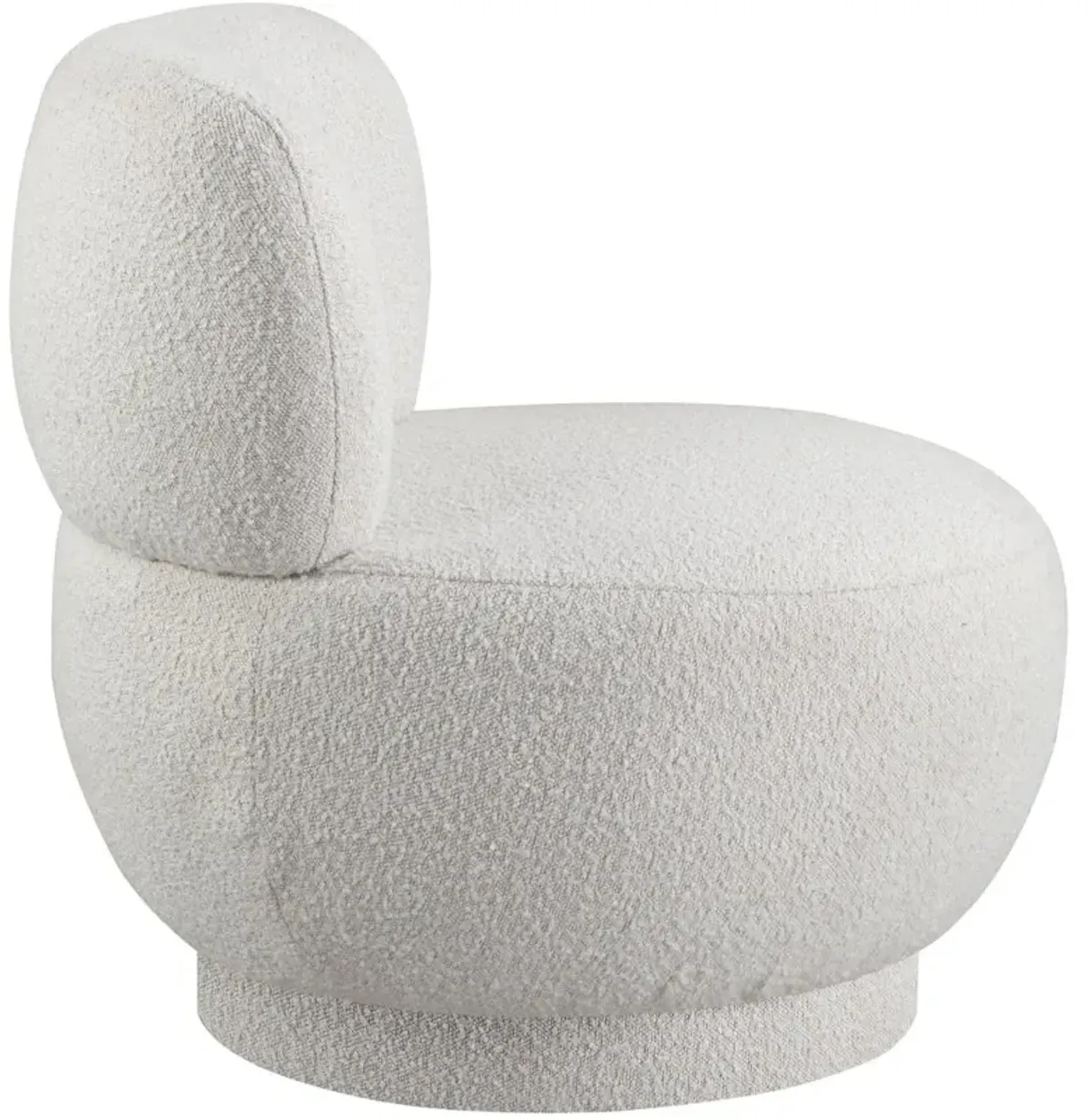 Meridian Furniture Calais Cream Boucle Fabric Accent Chair