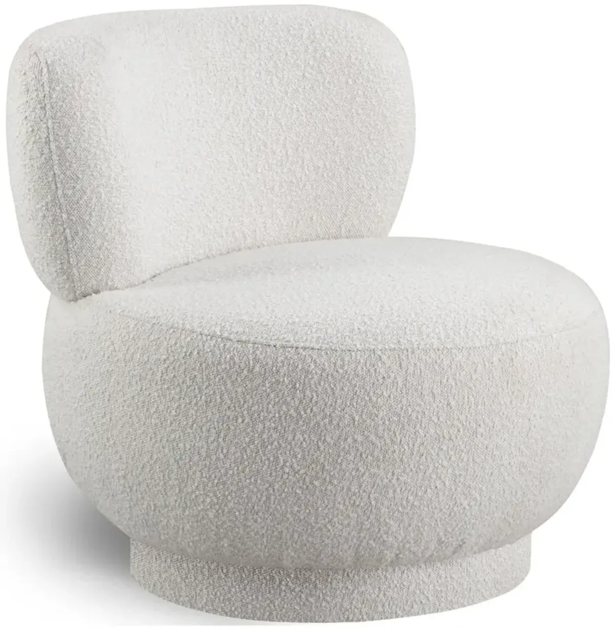 Meridian Furniture Calais Cream Boucle Fabric Accent Chair