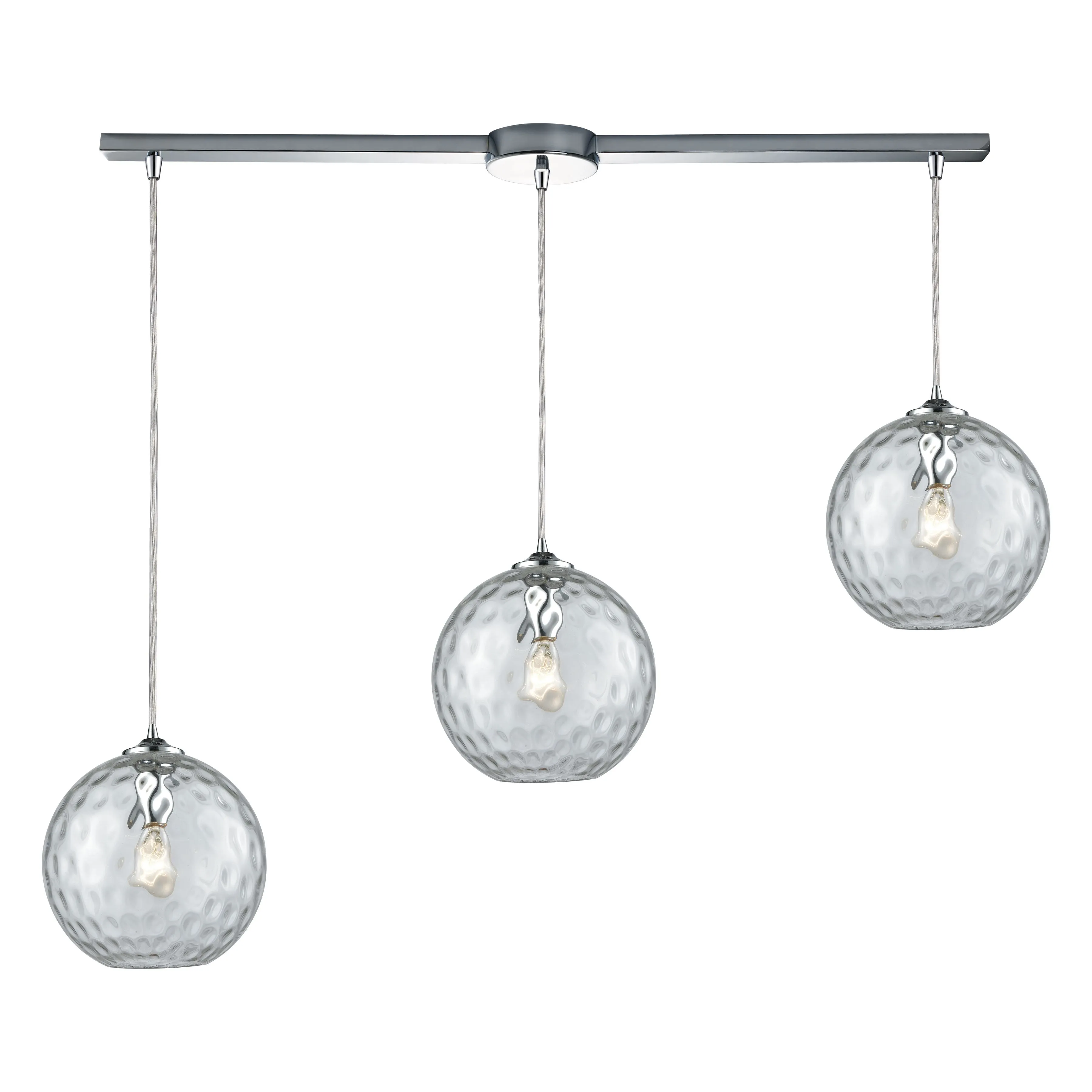 Watersphere 3 Light Linear Slim Pendant in Grey