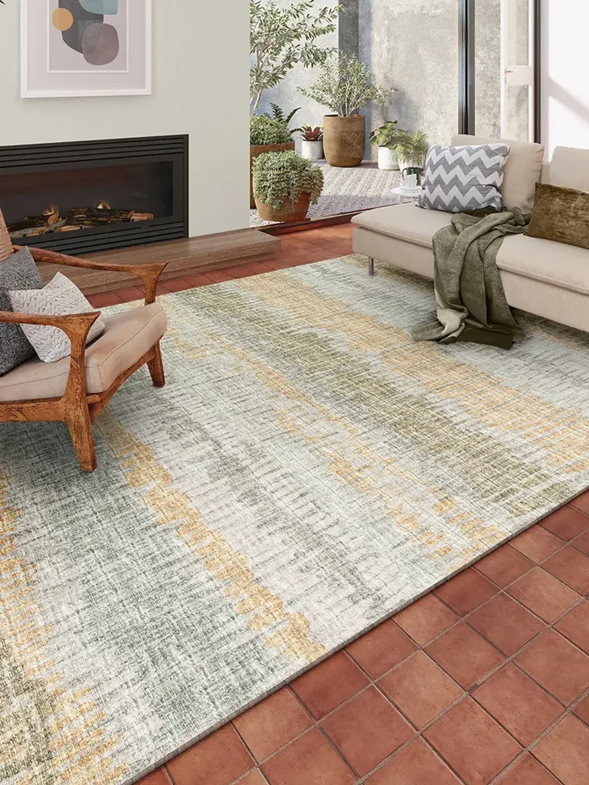 Winslow WL4 Khaki 9' x 12' Rug