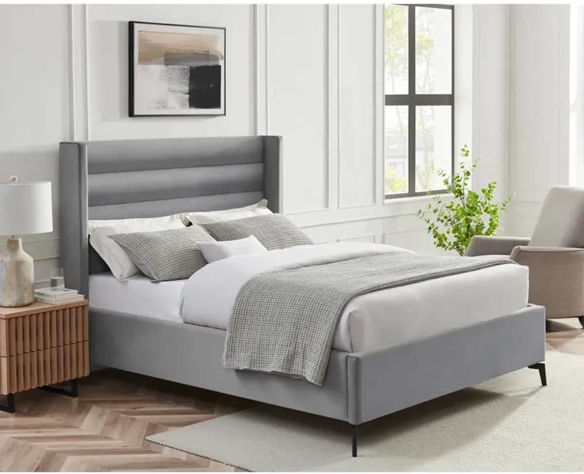 Inspired Home Ames Velvet Platform Bed