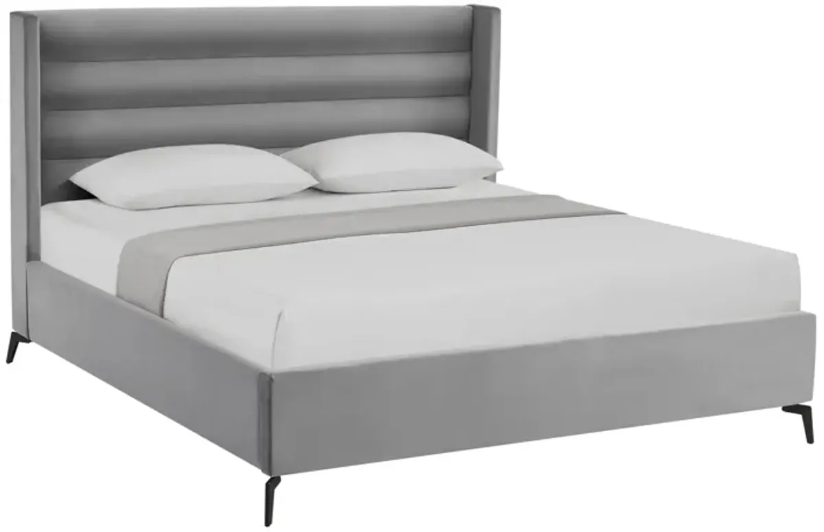 Inspired Home Ames Velvet Platform Bed