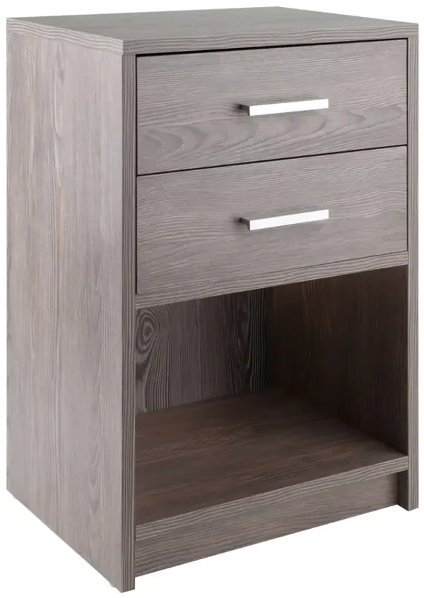 Winsome Wood Molina Accent Table, Ash Gray 15.75 in x 11.75 in x 23.62 in