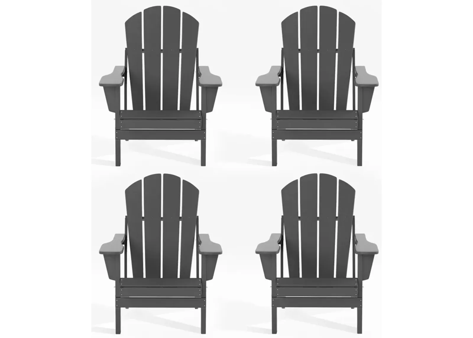 WestinTrends Outdoor Patio Folding Adirondack Chair (Set of 4)