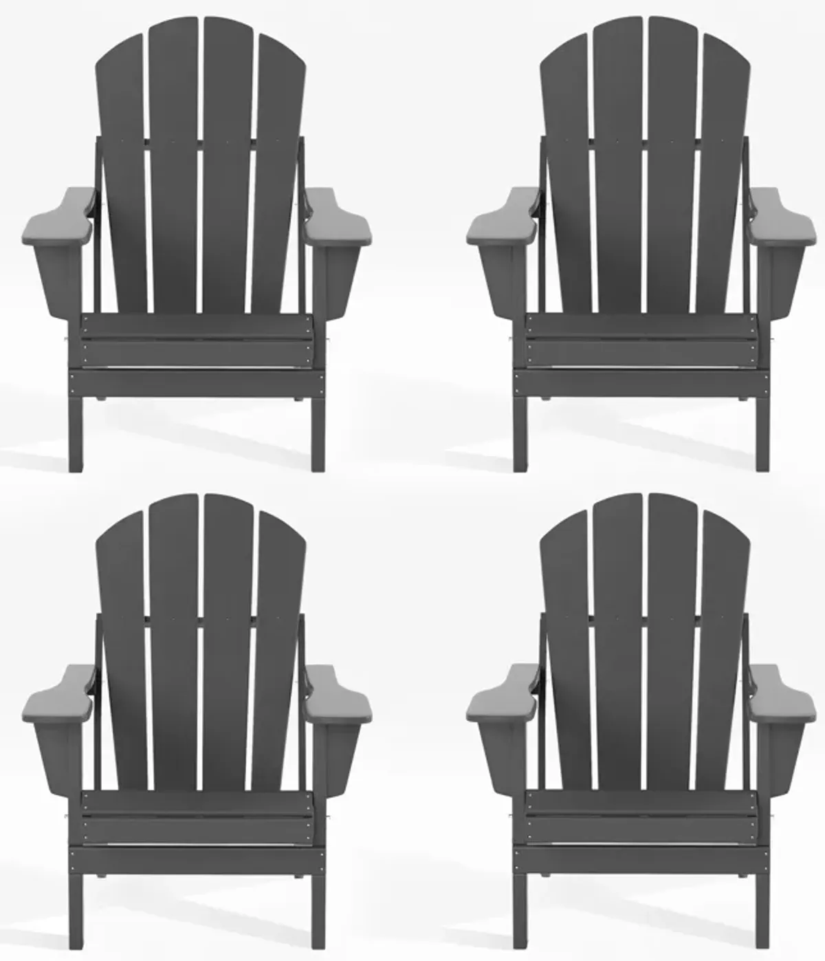 WestinTrends Outdoor Patio Folding Adirondack Chair (Set of 4)