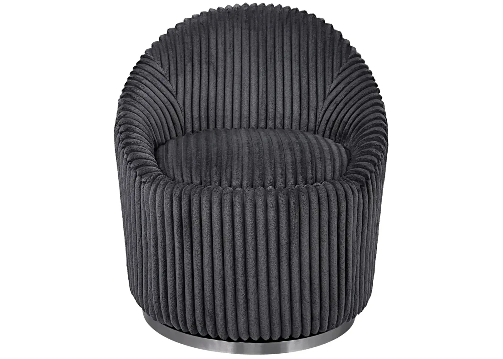 Crue Gray Fabric Swivel Chair