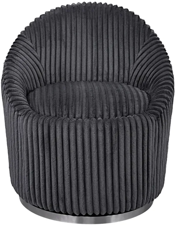 Crue Gray Fabric Swivel Chair