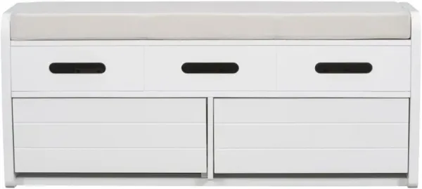 Merax Rustic Storage Bench with 2 Drawers