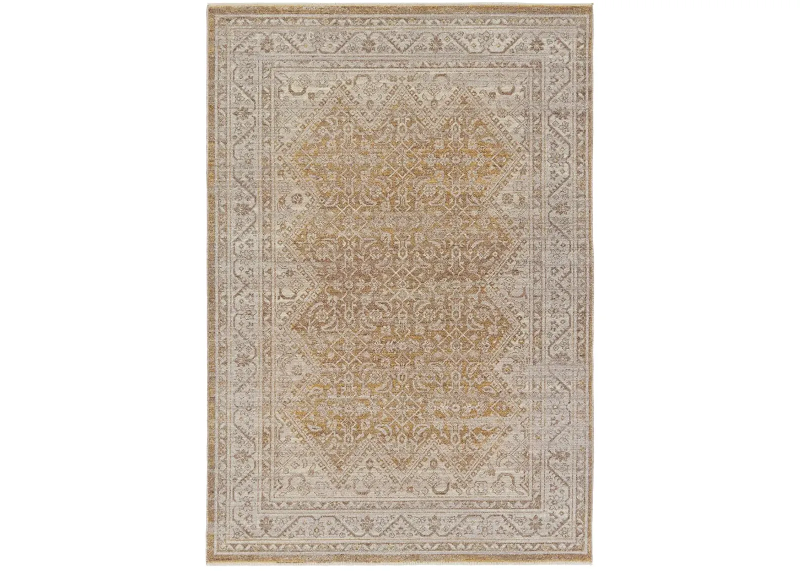 Leila Harriet Yellow/Gold 2'6" x 8' Runner Rug