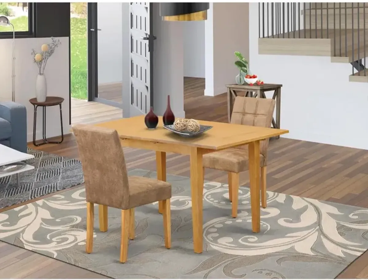 3 Piece Dining Set consists A Wooden Dining Table