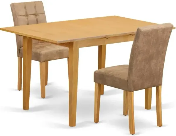 3 Piece Dining Set consists A Wooden Dining Table