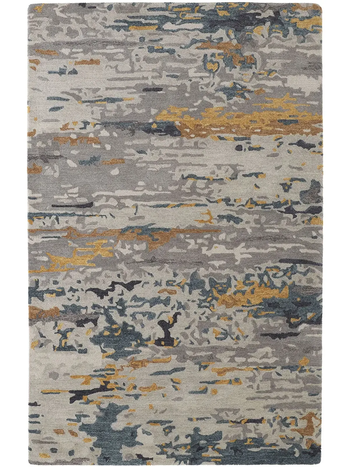 Everley 8644F Gray/Yellow/Blue 4' x 6' Rug