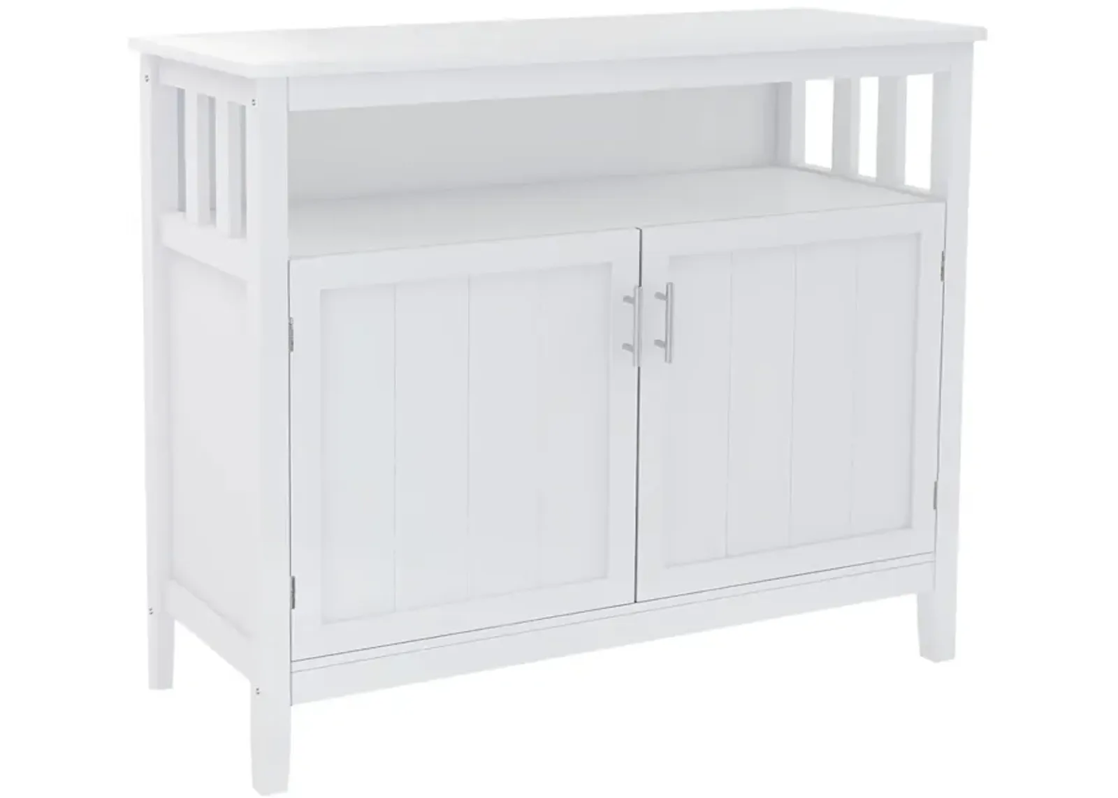 Kitchen storage sideboard and buffet server cabinet-White