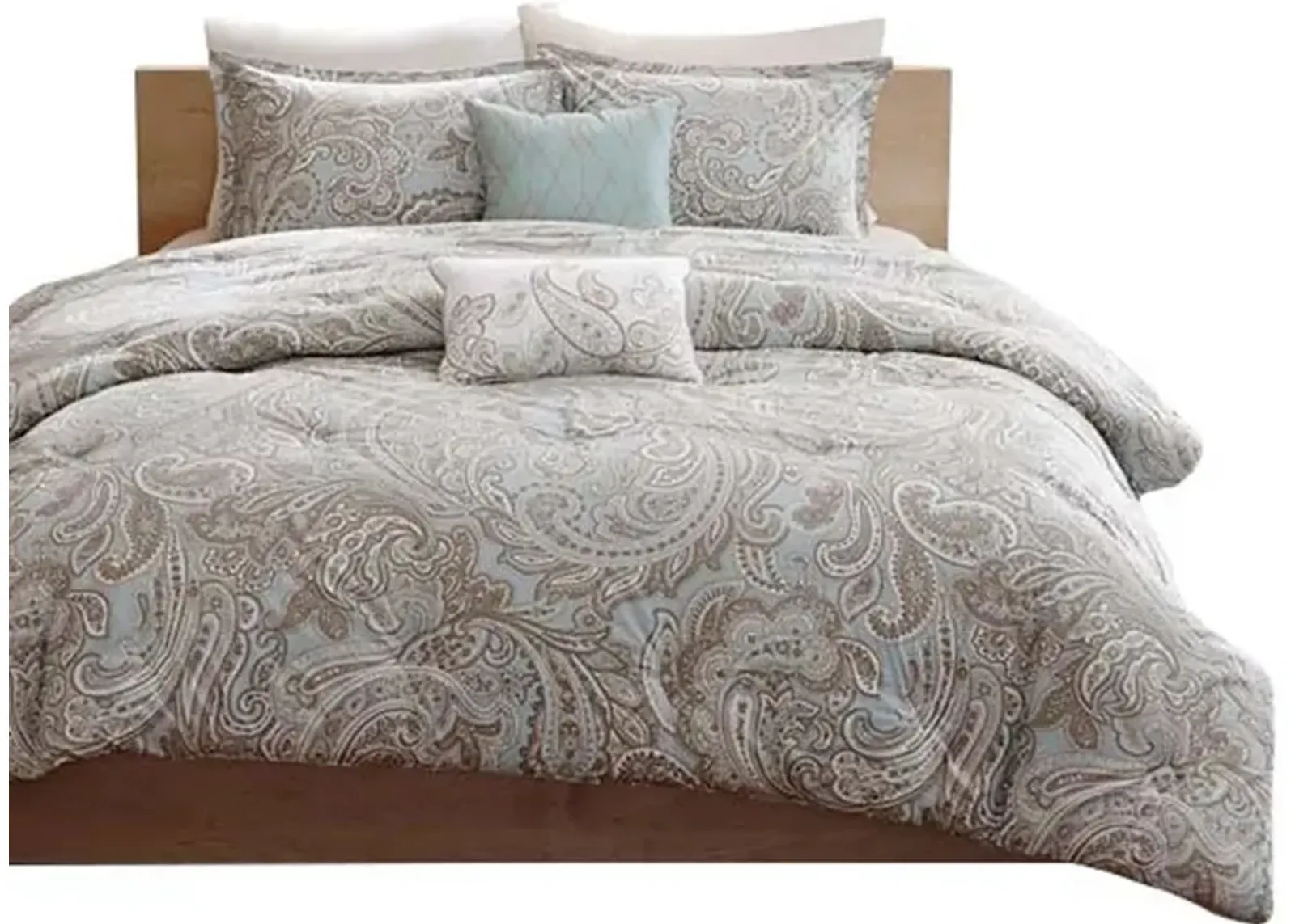 Gracie Mills Vicky 5-Piece Pasley Cotton Percale Comforter Set