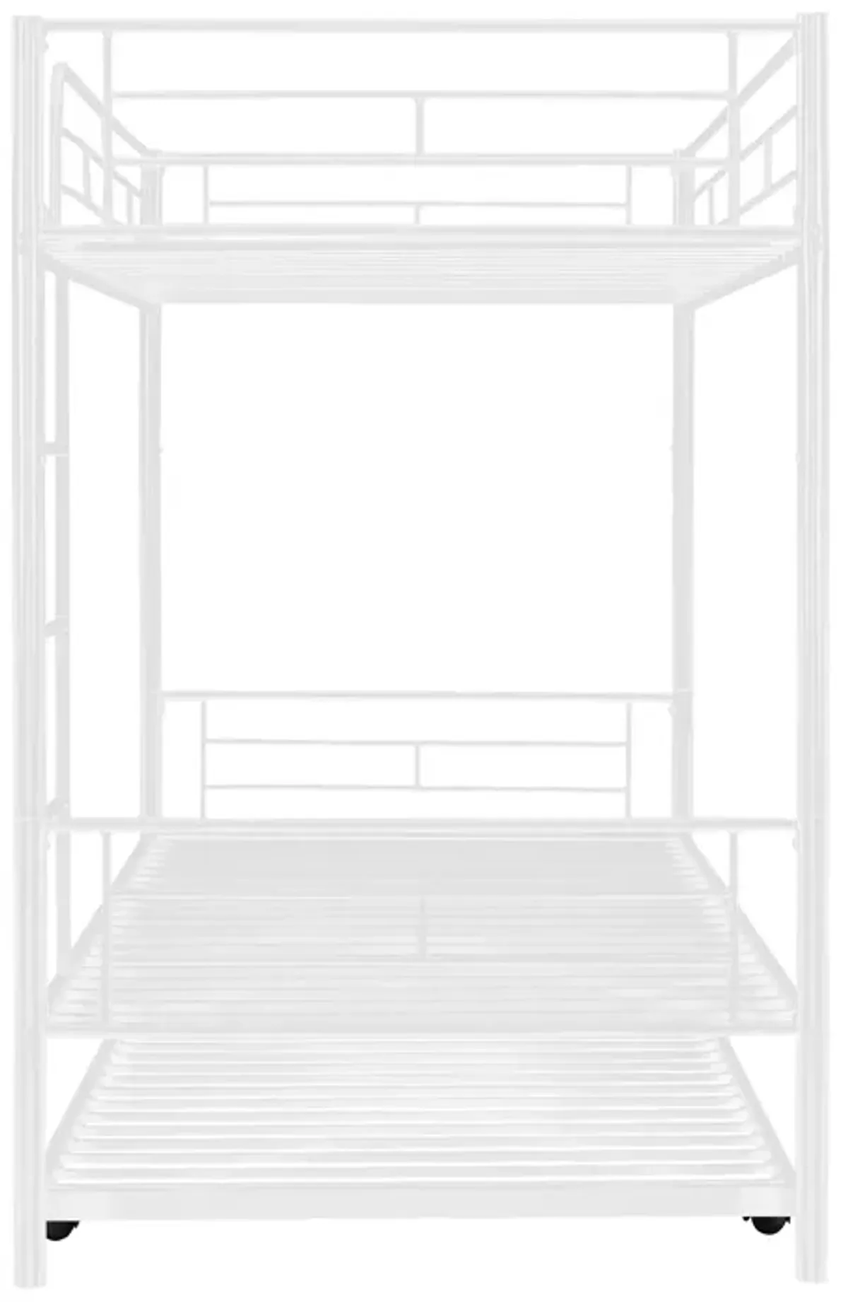 Merax Twin-Over-Twin Metal Bunk Bed With Trundle