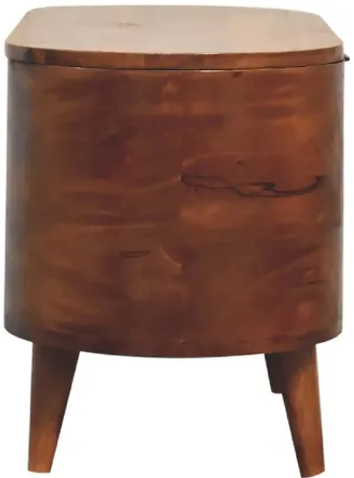 Solid Wood Chestnut Rounded Lid up Blanket Box