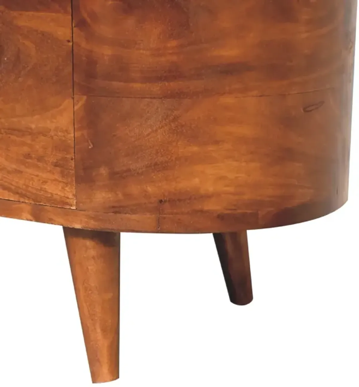 Solid Wood Chestnut Rounded Lid up Blanket Box