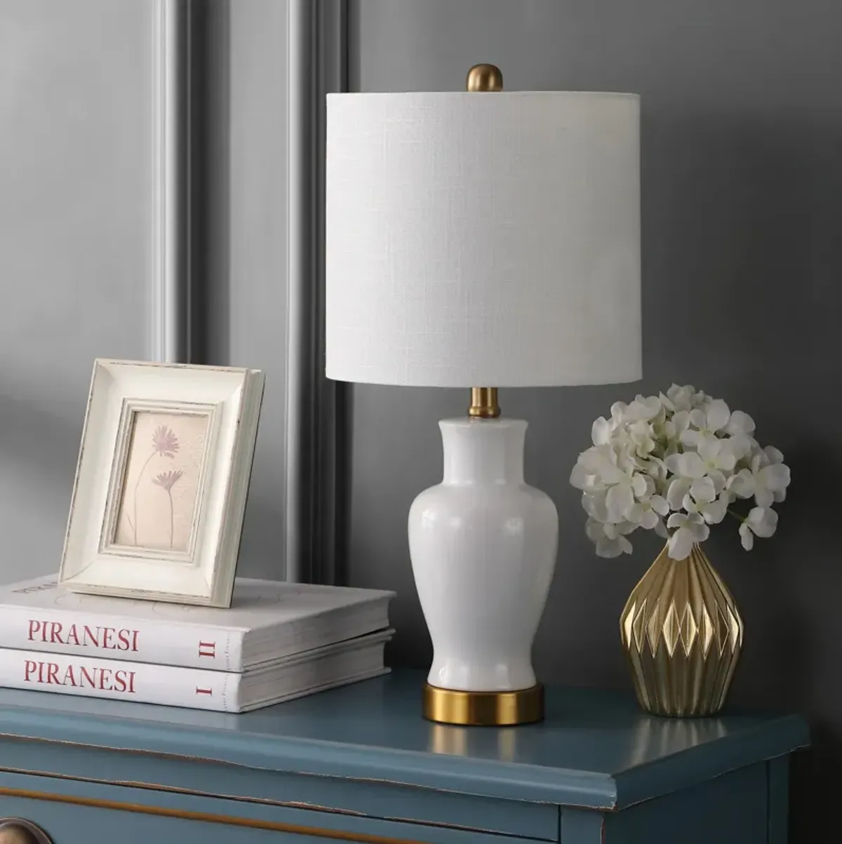 Chi Ceramic/Iron Modern Classic LED Table Lamp