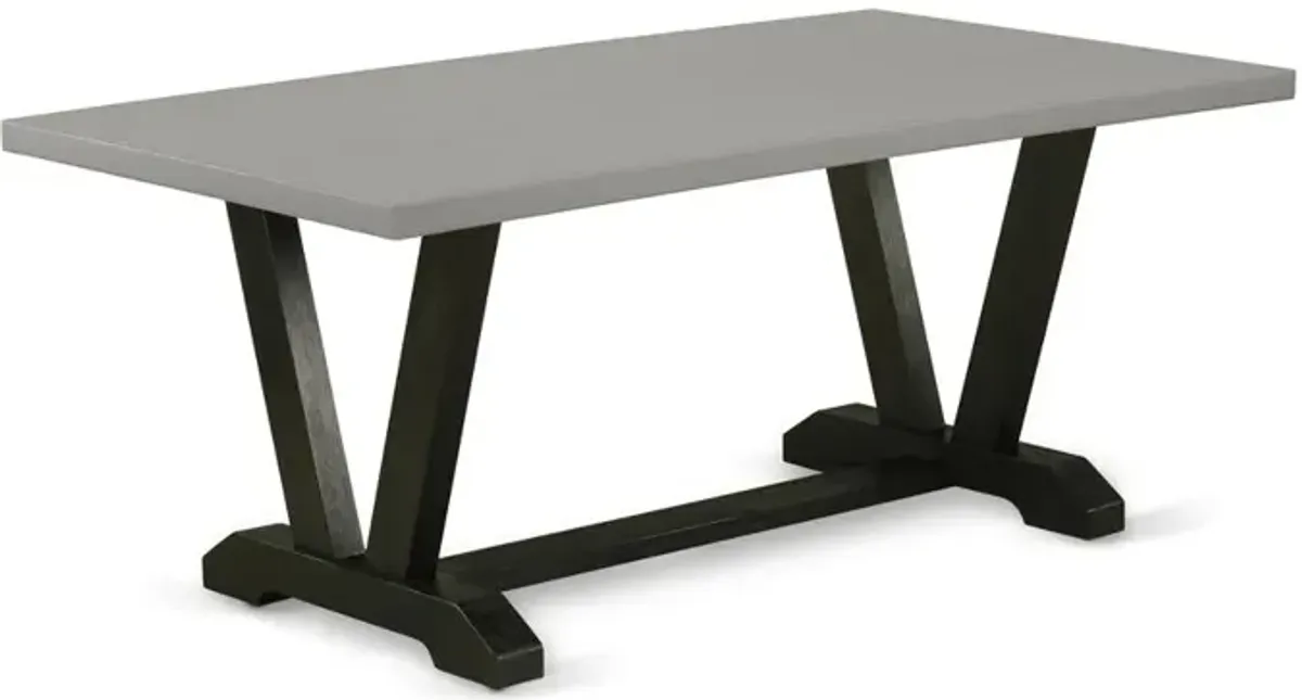East West Furniture 7-Piece Kitchen Table Set - 6 Parson Chairs and Dinner Table Hardwood Structure