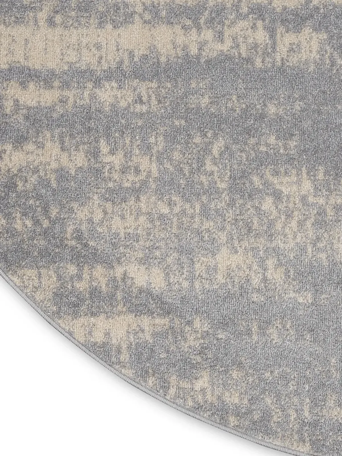 Nourison Essentials NRE03 Gray/Beige 8' x Round Rug