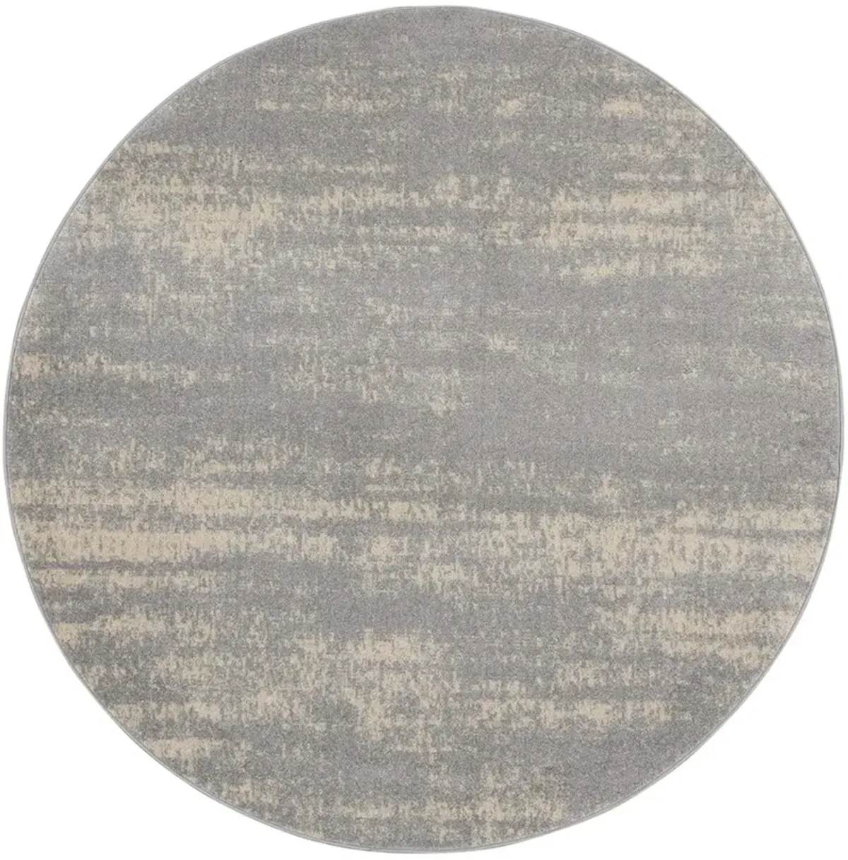 Nourison Essentials NRE03 Gray/Beige 8' x Round Rug
