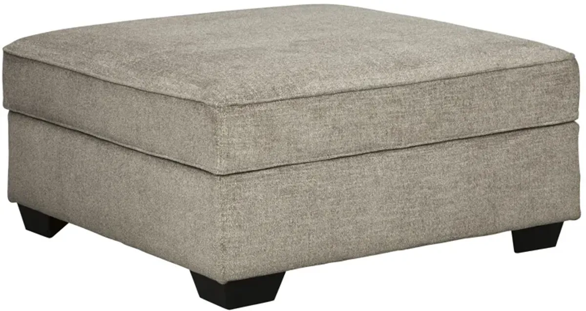 Wooden Ottoman with Hidden Storage and Tapered Block Legs, Gray - Benzara