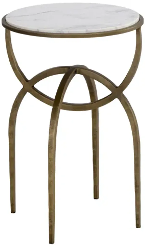 Alicent White Marble End Table