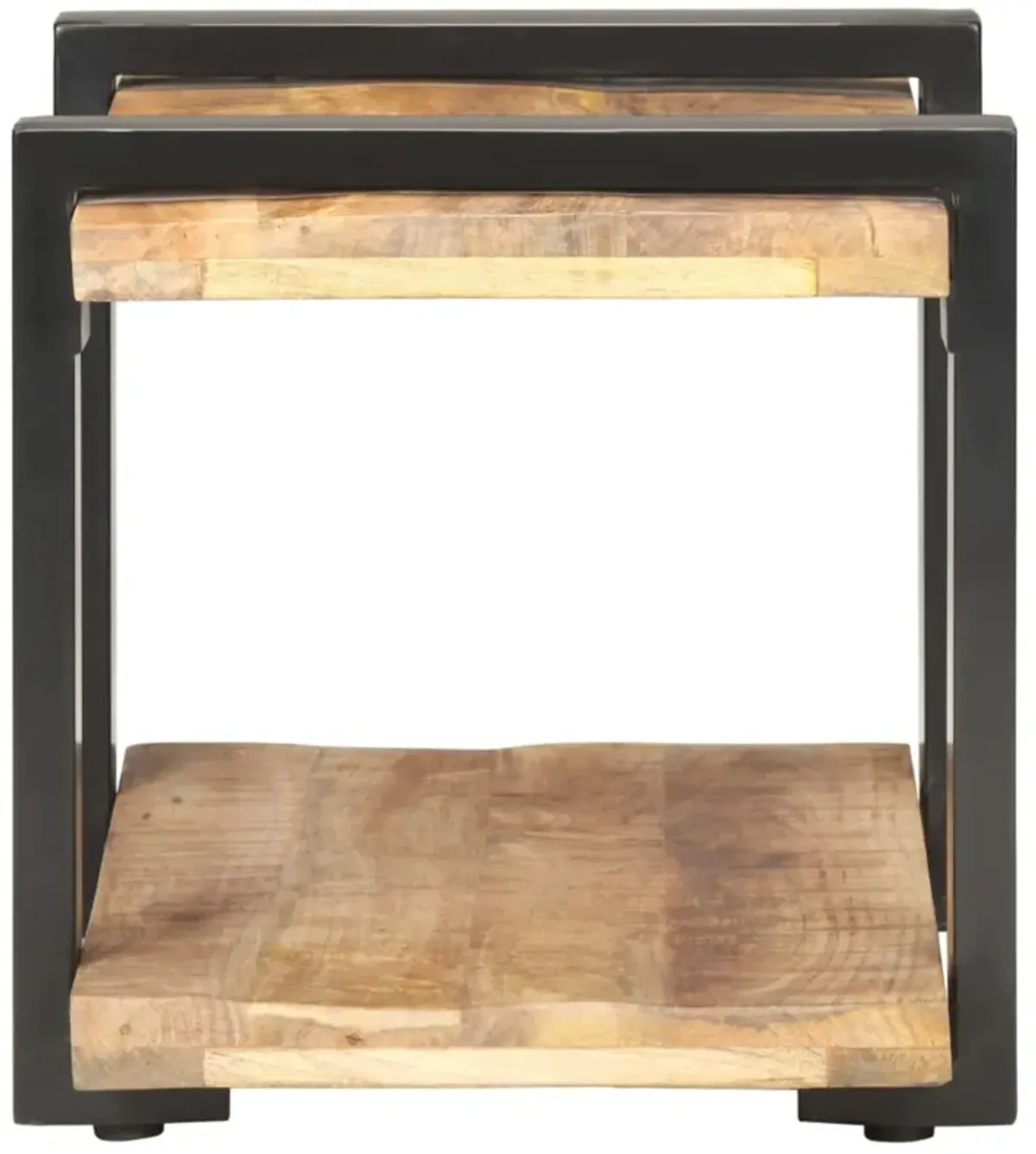 vidaXL Bedside Cabinet 19.7"x15.7"x15.7" Rough Mango Wood