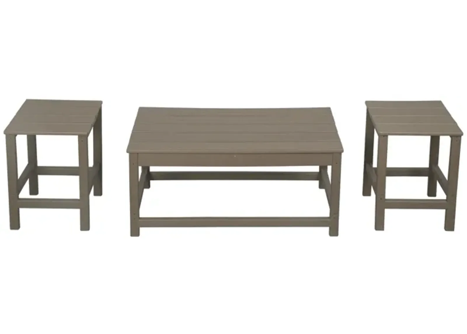 WestinTrends 3-Piece Outdoor Patio Adirondack Coffee and Side Table Set