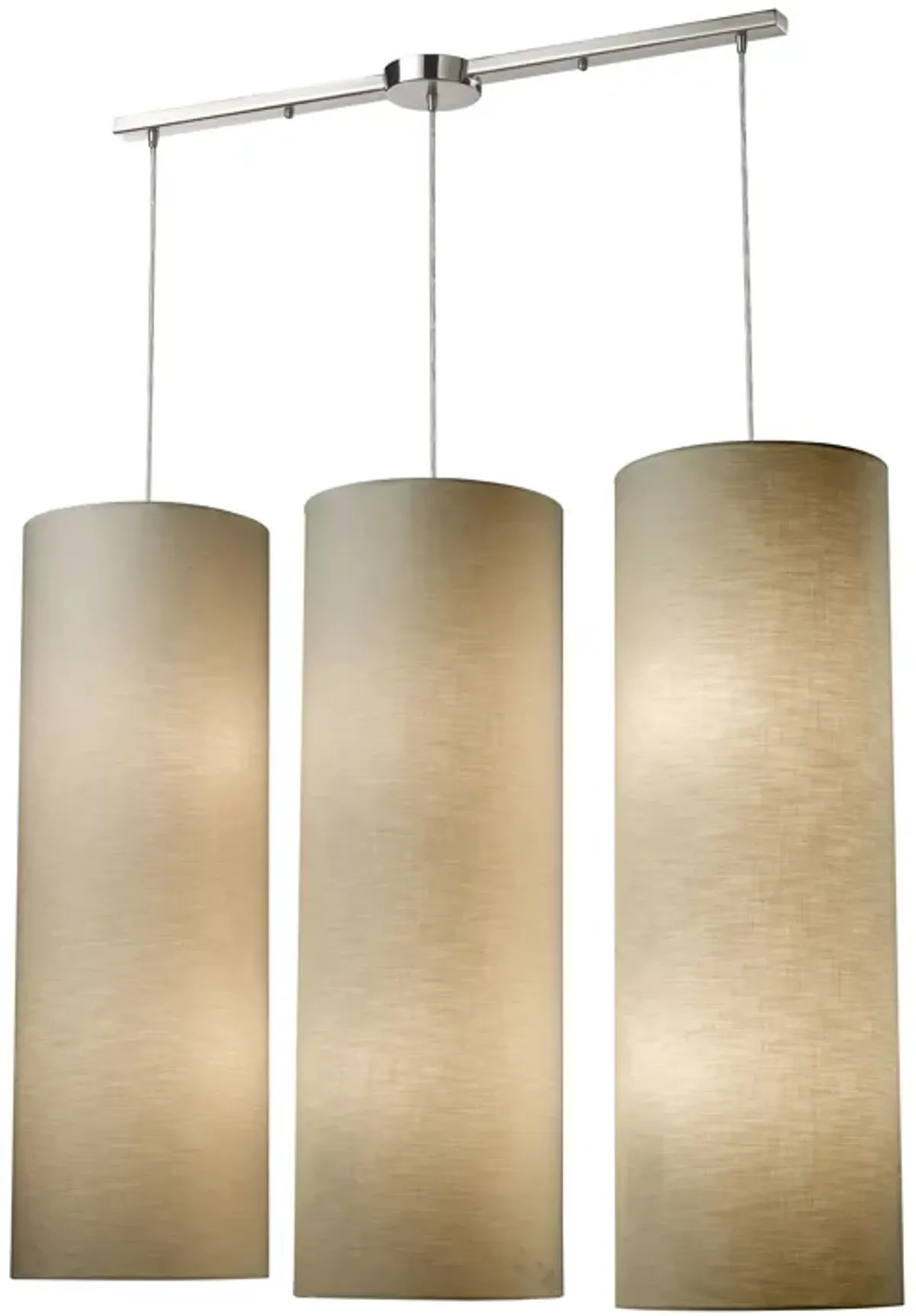 Fabric Cylinders Configurable 3-Light Linear Slim Pendant