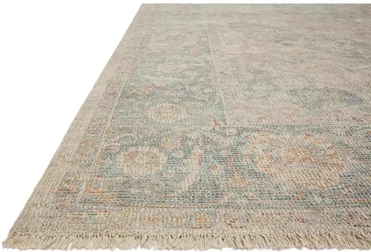 Priya PRY08 Bone/Bluestone 7'9" x 9'9" Rug