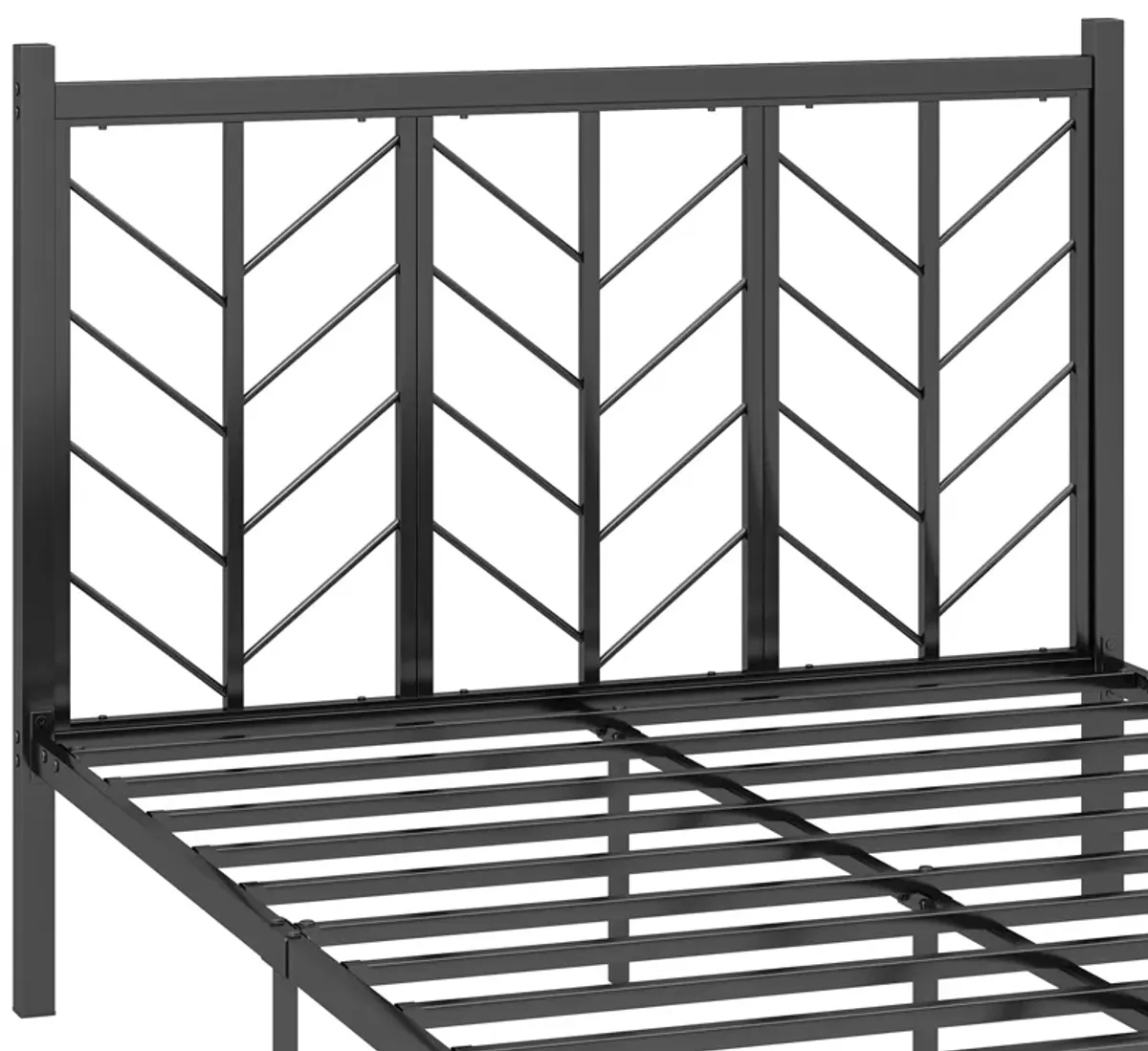 Metal Frame Platform Bed with Headboard, Sturdy and Stylish Design for Maximum Support and Comfort